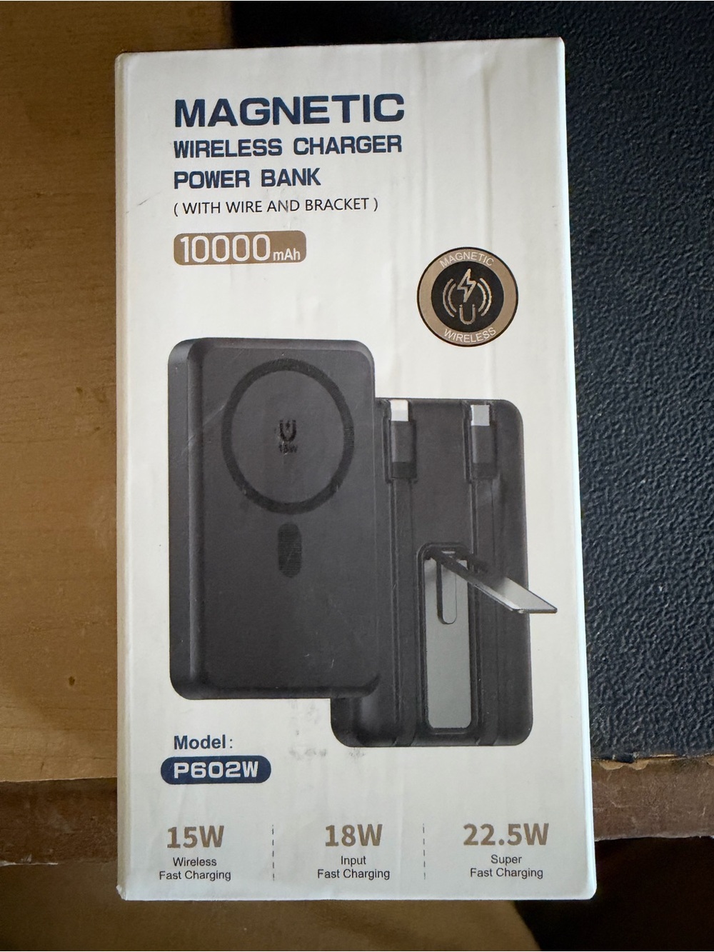 Magnetic Wireless Charger Power Bank Specially For Iphone 17 and 18 Promax Black
